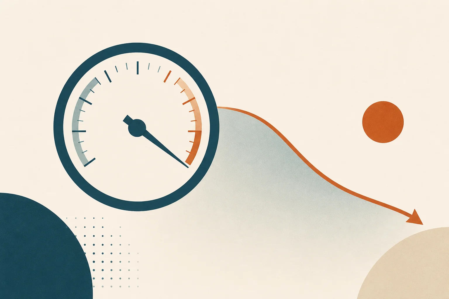 A teal blood-pressure cuff glyph with a descending orange line, illustrating reduced systolic pressure on GLP-1 drugs.