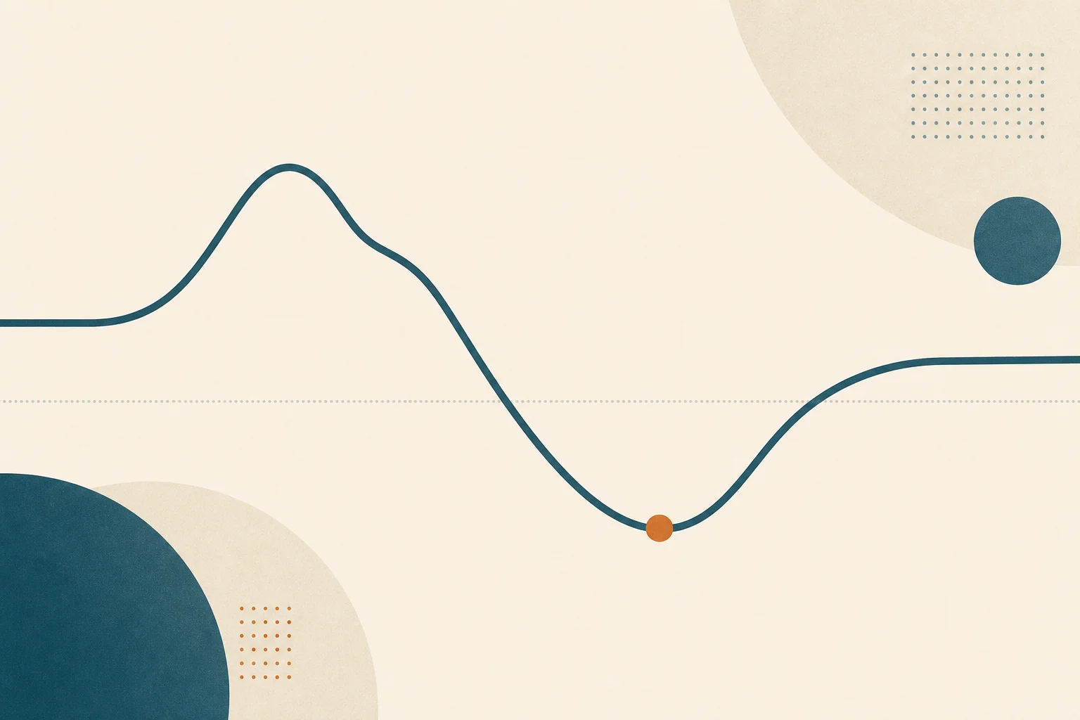 A teal glucose curve dipping below baseline with an orange low point, illustrating hypoglycaemia risk on GLP-1 drugs.