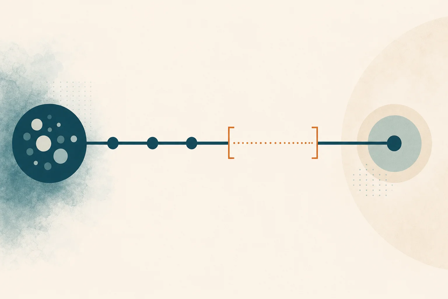 A teal timeline with an orange pause window before a seed, illustrating stopping GLP-1 drugs before pregnancy.